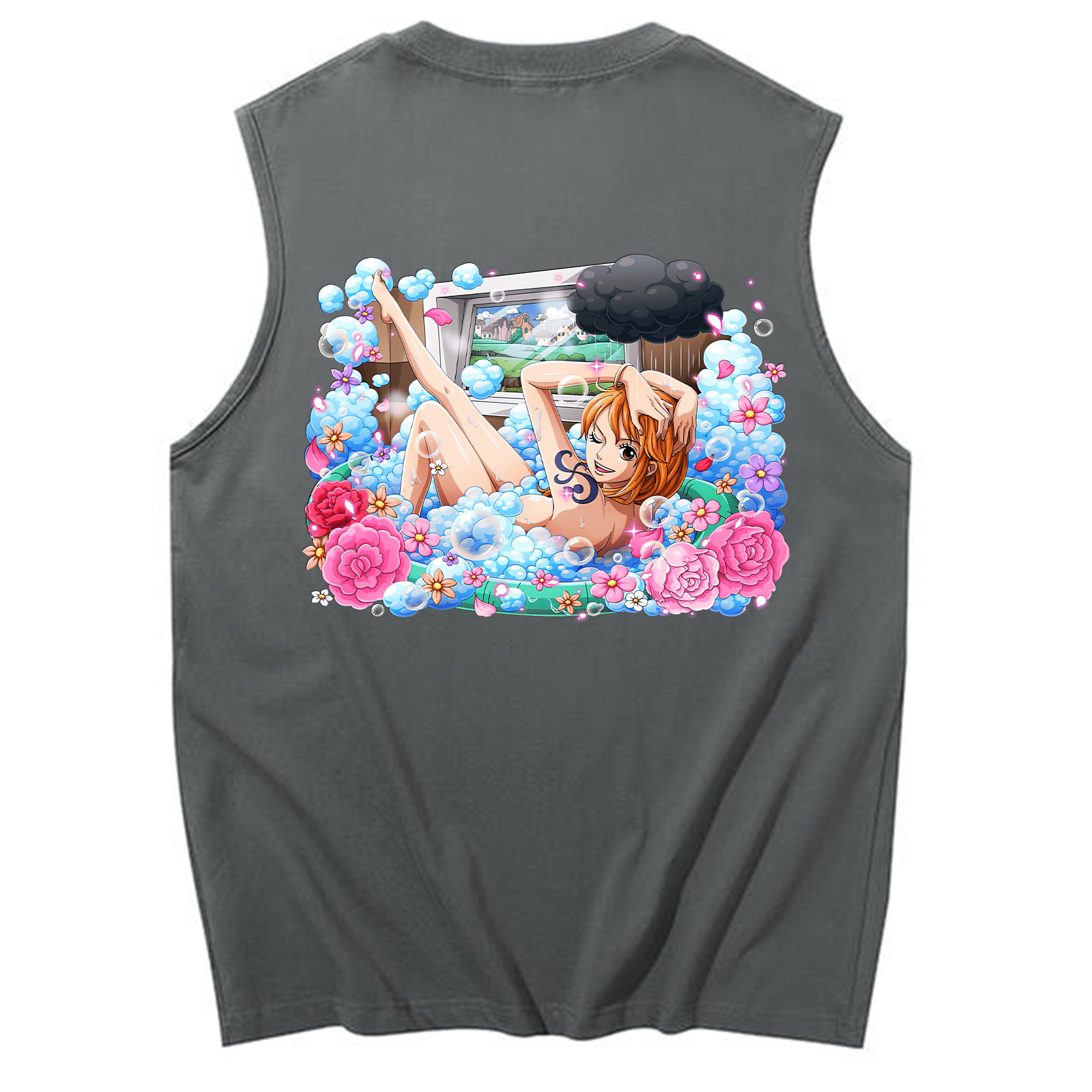 ワンピース ナミ ONE PIECE Nami コットン100％タンクトップ（背面プリント）